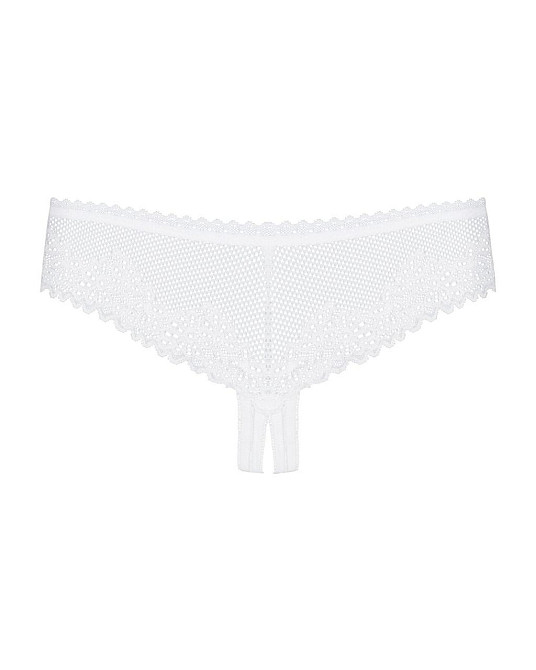 Кружевные трусики с доступом Obsessive Alabastra L/XL, белый Sex Aura Киев - изображение 6