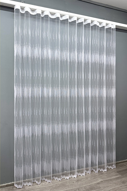 Тюль VR-Textil 1730т Фатин з вишивкою Холодний білий 400х270 см (42-0844) Київ - фото 3