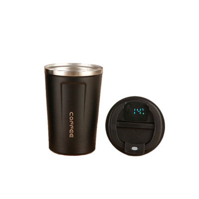 Термокружка Merlion з LED дисплеєм 380 мл, чорна (Termo-304LED-380Black) Вінниця - фото 1