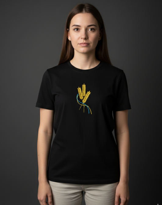 Футболка вишита гладдю колоски Київ - фото 1