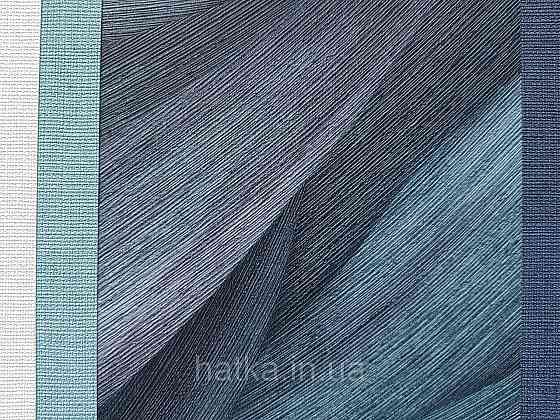 Обои виниловые на флизелин Erismann Casual Chic 1.06х10 геометрия абстракция листья бирюзовые черные 10257-18 Киев