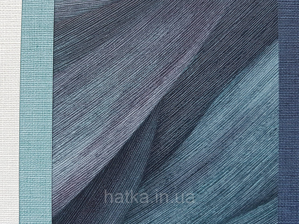 Обои виниловые на флизелин Erismann Casual Chic 1.06х10 геометрия абстракция листья бирюзовые черные 10257-18 Киев - изображение 2