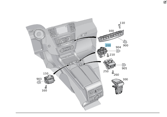 Mercedes-Benz  A2929050300 Блок кнопок керування пневмопідвіскою ML/GLE W166 GLE Coupe C292 GL/GLS X166 Одесса