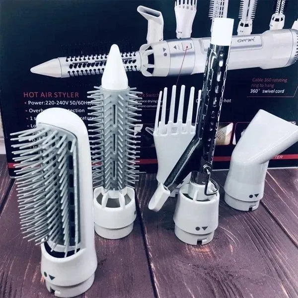 Фен для укладання волосся GEMEI GM-4836 ,1200Вт , 1 швидкість, 3 режими температури, 6 насадок 7460 Одеса - фото 2