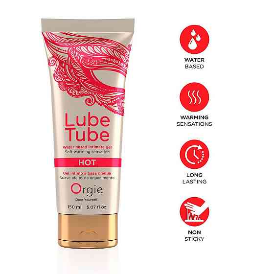 Лубрикант на водной основе Orgie Lube Tube Hot, 150 мл, с согревающим эффектом, без запаха Sex Aura Киев