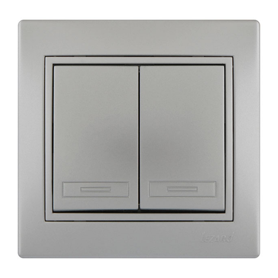 MIRA сірий металік Вимикач внутрішній 2кл зі вставкою Лезард Житомир