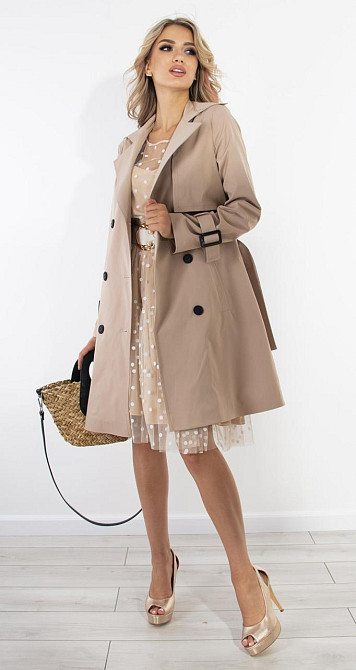 Стильний бежевий тренч (50) Київ - фото 3