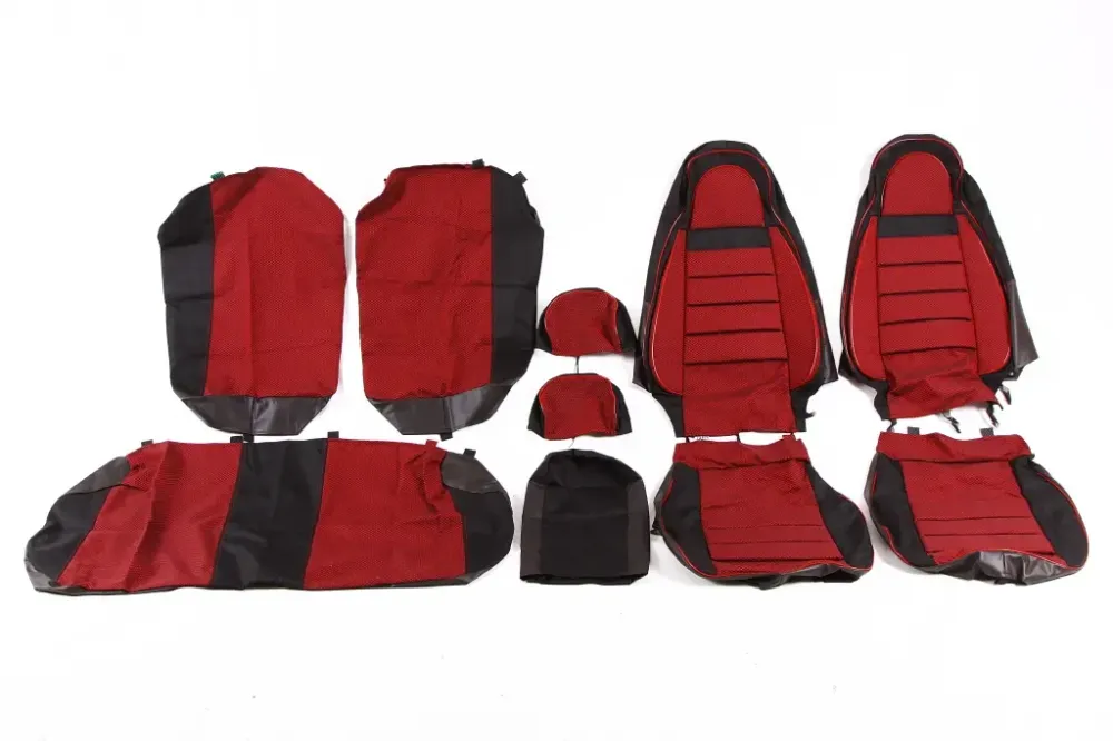 Чехлы на сидушки  2110 Avto-fortuna Пилот с паралоном красные (2170) Винница - изображение 1