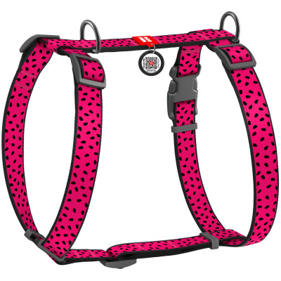 Шлея для собак WAUDOG Nylon з QR паспортом анатомічна H-подібна "Кавун" S (5613) Вінниця - фото 1