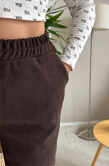 Женский стильный костюм двойка: кофта и штаны вельвет на плотном флисе Одесса - изображение 9