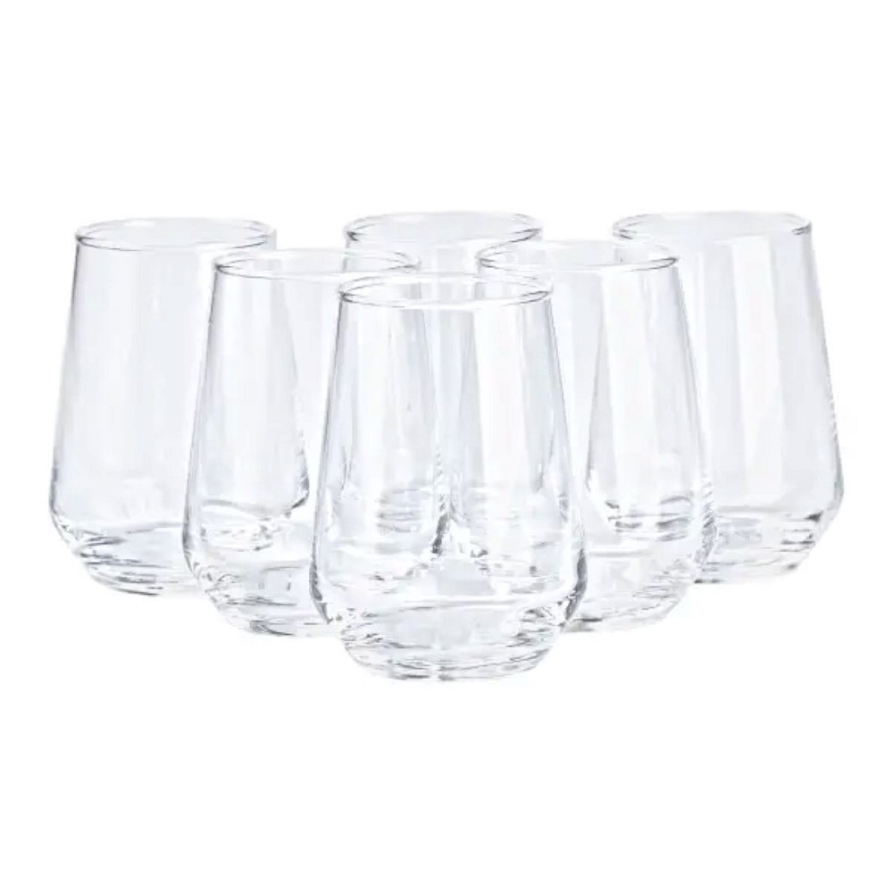 Набір склянок 6 штук по 390 мл скляний прозорий HP558 Коломыя - изображение 3