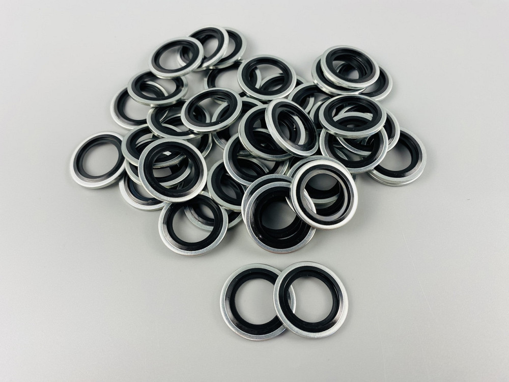 Шайба з гумовим кільцем NBR всередині 20 мм, для гідравліки, олії, води, повітря. Мукачево - фото 1