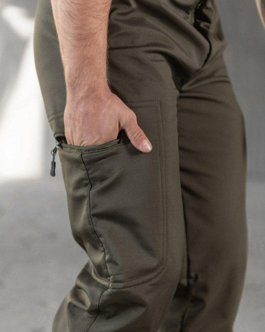 Тактические штаны  SoftShell oliva с резинкой ВТ7618 Одесса - изображение 12