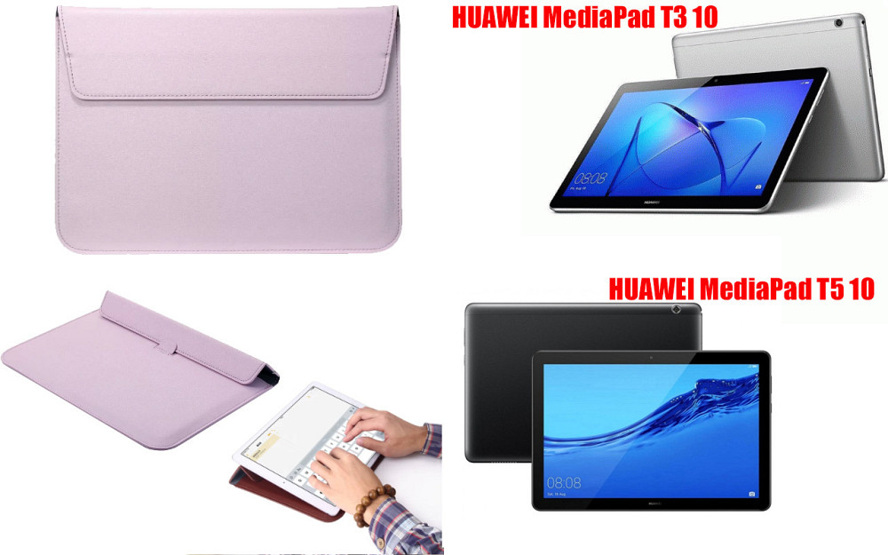 Чохол-конверт VitoCase для HUAWEI MediaPad T3 10, MediaPad T5 10, з функцією підставки для планшета Фіолетовий Київ - фото 1