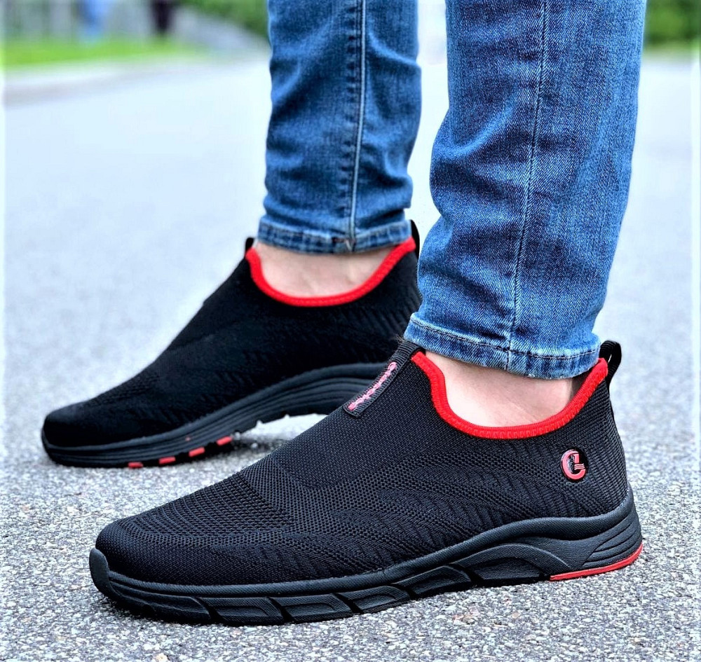 Кросівки Сіточка Чоловічі Чорні Літні Мокасини (розміри: 41,42) Дніпро - фото 1