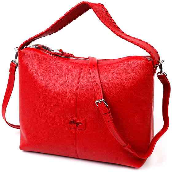 Вмістка жіноча сумка KARYA 20849 шкіряна Червоний Київ