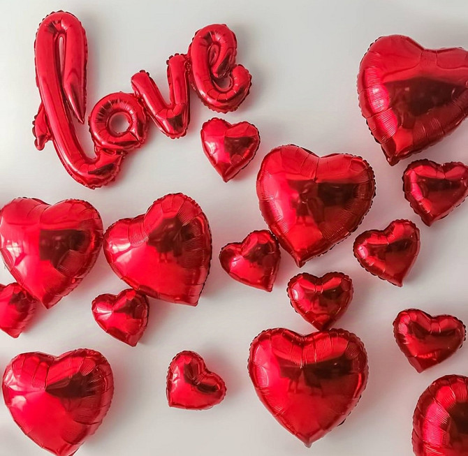 Love фольговані кулі червоні Київ - фото 2