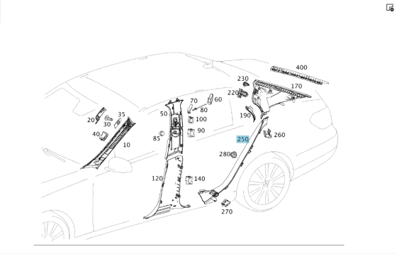 Mercedes-Benz  A2126903725 9G26 Обшивка задньої лівої колісної арки чорна E-class W212 Одеса