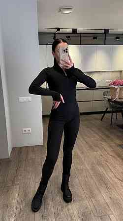 Женский стильный и теплый термо комбинезон пума Черный, 44/46 Одесса