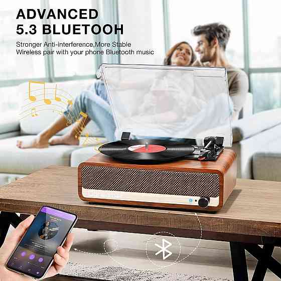 Виниловый ретро-проигрыватель Udreamer UD002 с функцией Bluetooth USB и динамиками Днепр