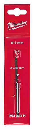 Сверло по стеклу и плитке MILWAUKEE, диаметр 4.0х90мм Одесса