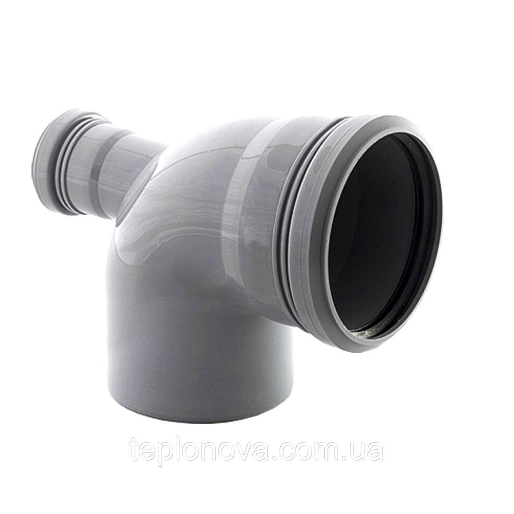 Колено VSplast 110x90° з вiдводом 50мм (горизонтальне) Чернівці - фото 1