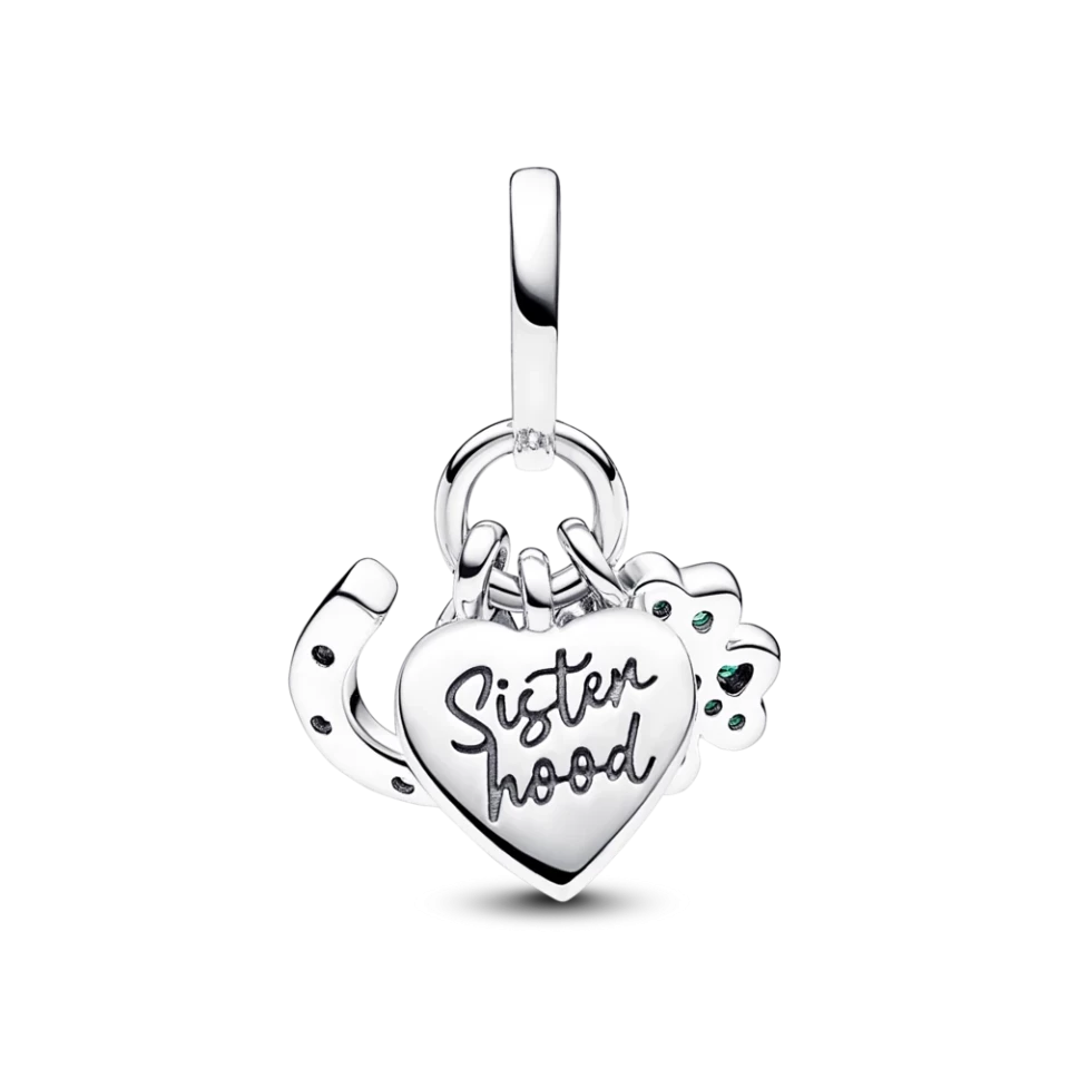 Срібна намистина "Чотирилиста конюшина, сердечко та потрійна підкова" MasterSem Київ - фото 2