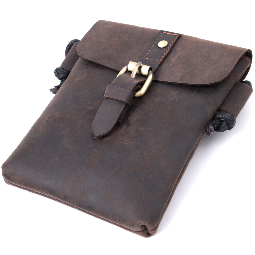 Винтажная сумка через плечо из натуральной кожи Vintage sale_15084 Коричневый Киев - изображение 5