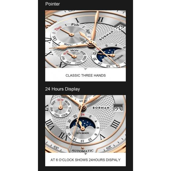 Водостойкие механические часы Borman Club golden Киев - изображение 8