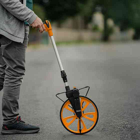 Мерное колесо с механическим счетчиком и складной ручкой, 318 мм, DIY-MW11-M/CB Киев