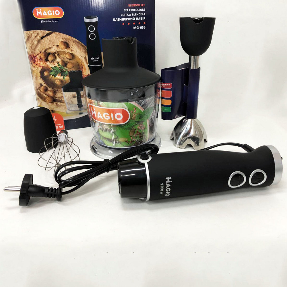 Блендер для пюре і коктейлів MAGIO MG-655, Блендер для приготування крем-соусів класичний XL-20 Львів - фото 5