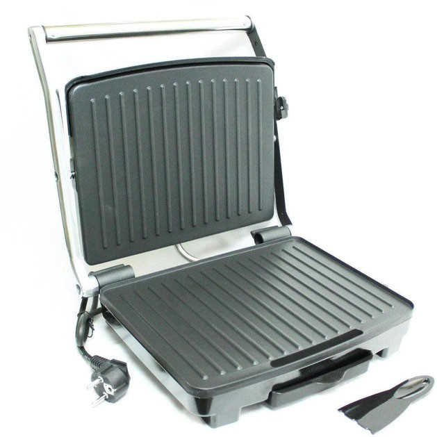 Гриль прижимной Crownberg CB-1067, Электрический контактный гриль для дома с терморегулятором 2000Вт AX-93 Львов - изображение 4