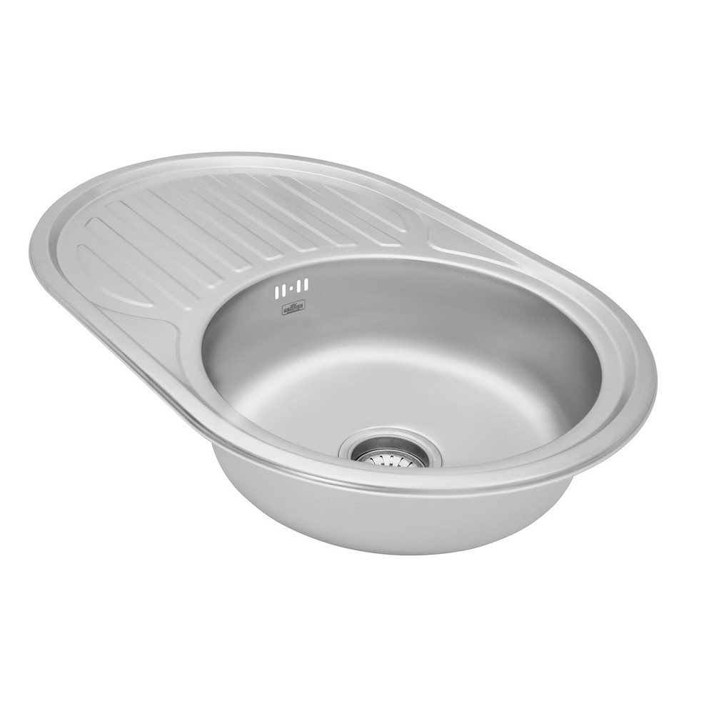 Кухонна мийка з нержавіючої сталі Kroner KRP Satin - 77х50 (0.6 мм) Київ - фото 3