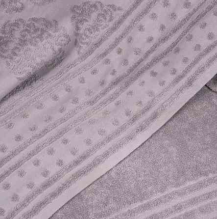 Простирадло-покривало жаккардове махрове 100% Бавовна GM TEXTILE 150x200см 400г/м2 (Світло-Лавандови Суми