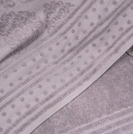 Простирадло-покривало жаккардове махрове 100% Бавовна GM TEXTILE 150x200см 400г/м2 (Світло-Лавандови Суми - фото 2