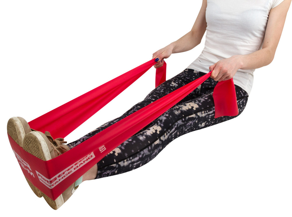 Стрічка-еспандер для спорту та реабілітації Power System PS-4122 Flat Stretch Band Level 2 Red (9-11кг.) Кам'янське - фото 5