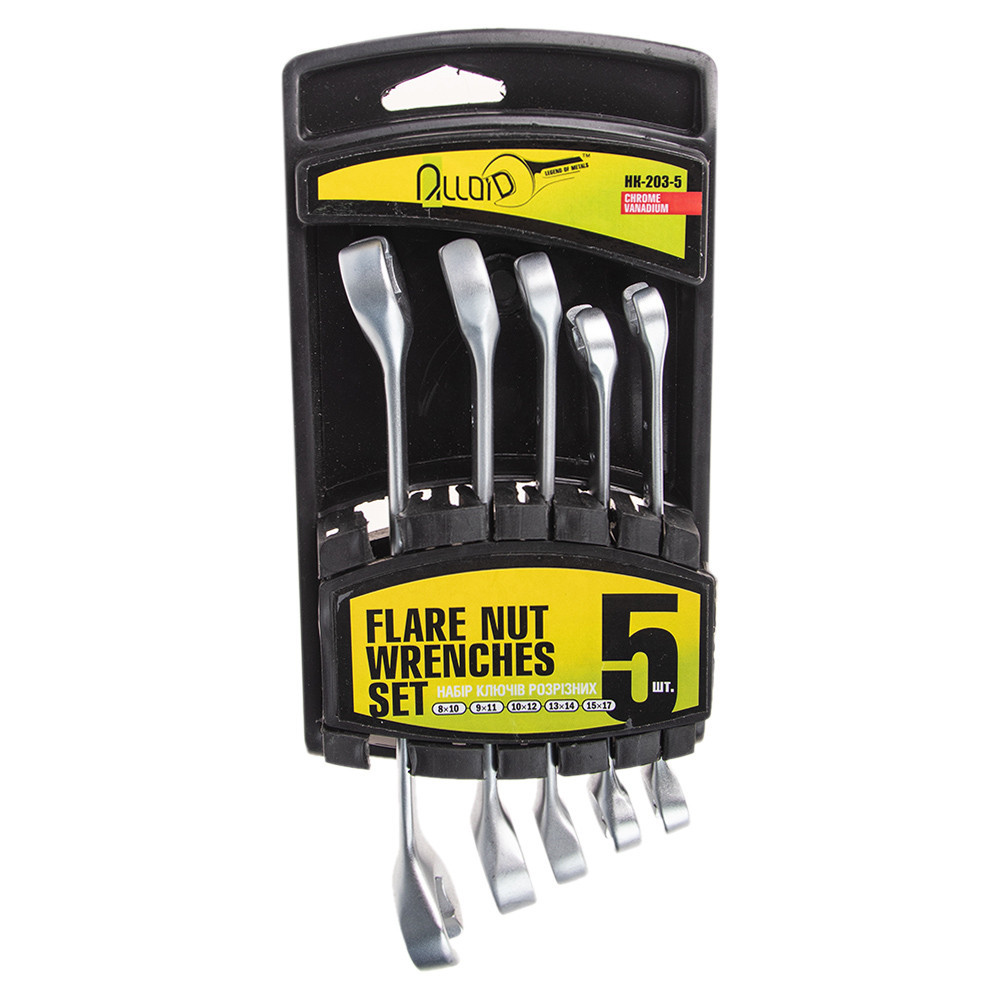 Набір ключів розрізних 5 пр. 8х10-15х17мм Alloid НК-203-2 Винница - изображение 1