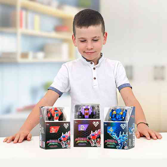 Динозавр-трансформер Dinoster - Червоний Раптор-бот Дніпро