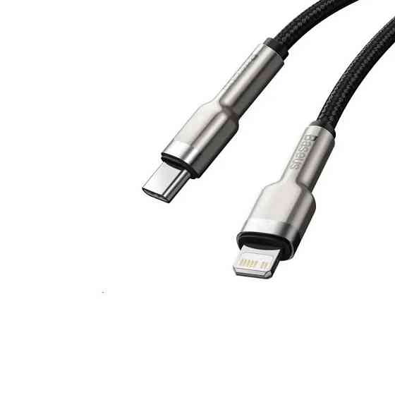 Кабель Type-C - Lightning Baseus Cafule Series Metal дата-Кабель Type-C - Lightning PD 20W 1m цвет черный Одесса
