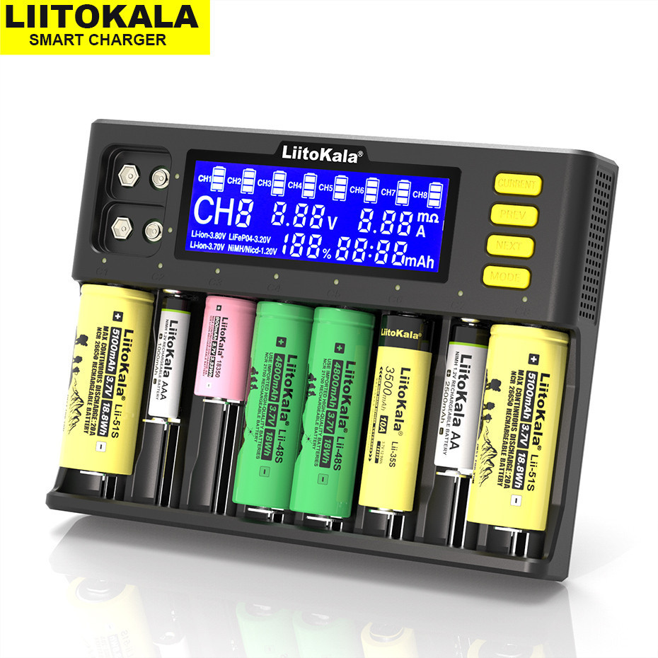 Заряднoe устройство Liitokala Lii-S8 (на 8 каналов) с блоком питания и автомобильным адаптером Киев - изображение 4