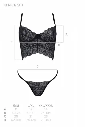Комплект Passion KERRIA SET black S/M - ECO Passion Львів