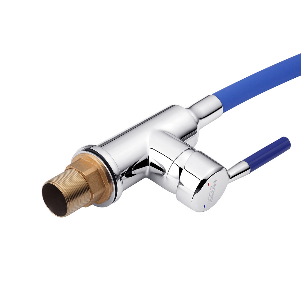 Смеситель для кухни с гибким изливом Kroner KRM Kuche - C132BLE хром/синий Киев - изображение 7