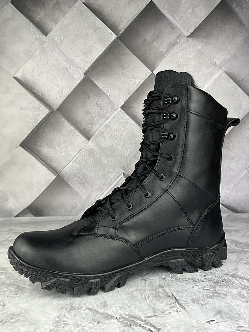 Тактичні чоловічі зимові водонепронекні берці Тайфун теплі армійські берці з хутром прошиті та проклеєні WAR Львів - фото 7