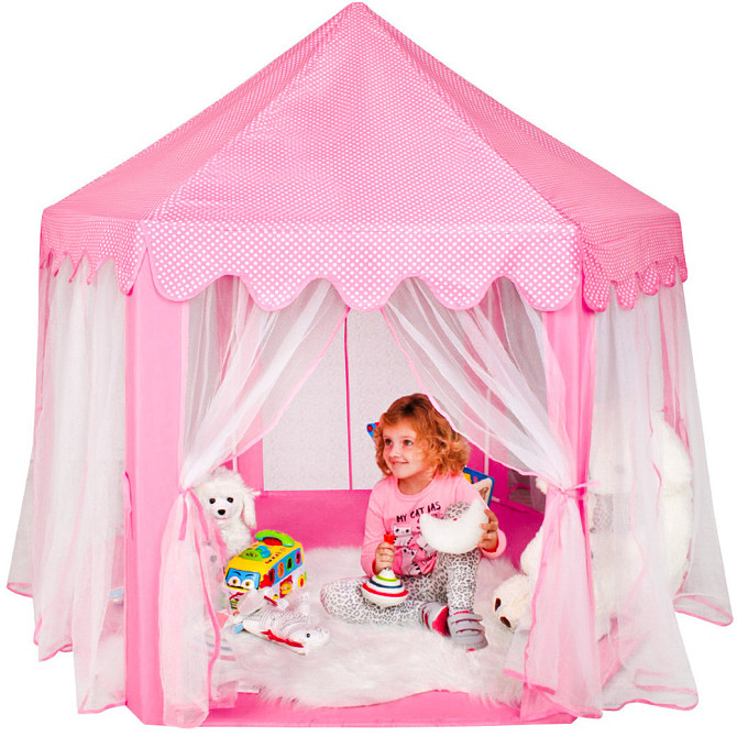 Детская Палатка - домик игровой для дома и сада Kruzzel (23869) Pink Нововолынск - изображение 1