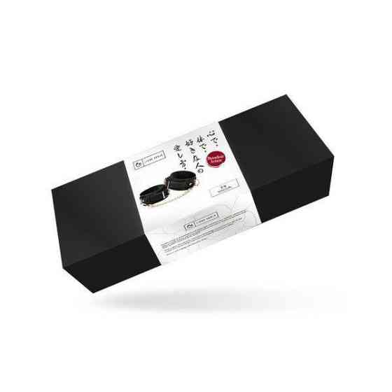 Поножі Liebe Seele Boudoir Amor Ankle Cuffs Black, знімний з’єднувальний ланцюжок Sex Aura Київ