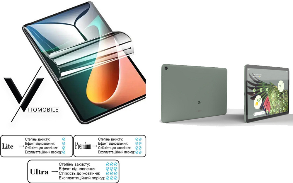 Полиуретановая пленка HyperClear Guard для Google Pixel Tablet 2023 Киев - изображение 1
