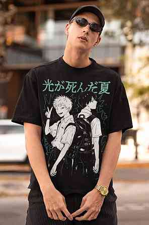Футболка з аніме принтом Аніме Вінтаге Спекіал Аніме оверсайз (S/M/L) Чорний AnimeJ1141 Дніпро