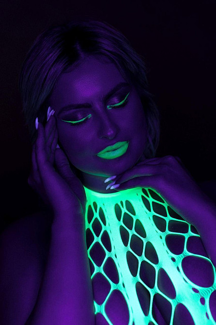 Бодістокінг - Ouch! Bodystocking With Halterneck Green, XL/4XL Sex Aura Київ - фото 9