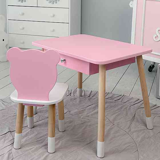 Дитячий стільчик ведмедик 26.5х26х25см, стілець для дітей, білий Київ