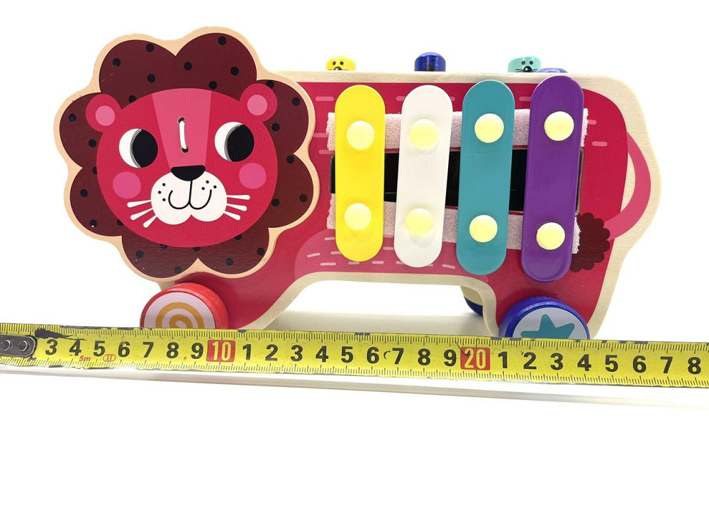 Ігровий центр 4FUN Game Club Wood ксилофон магнітна рибалка стукачка шестерні Лев Червоний (55202) Чернігів - фото 7